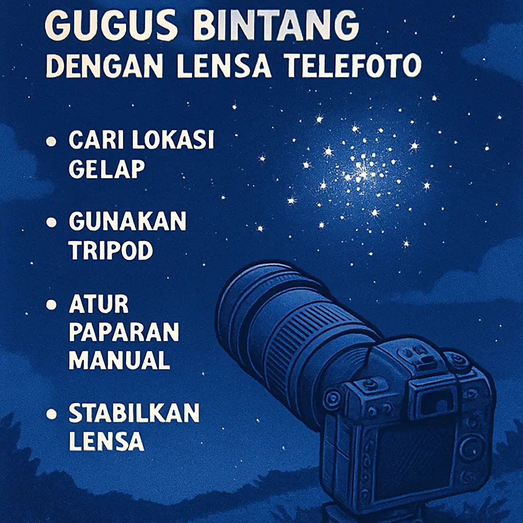Tips Memotret Gugus Bintang dengan Lensa Telefoto